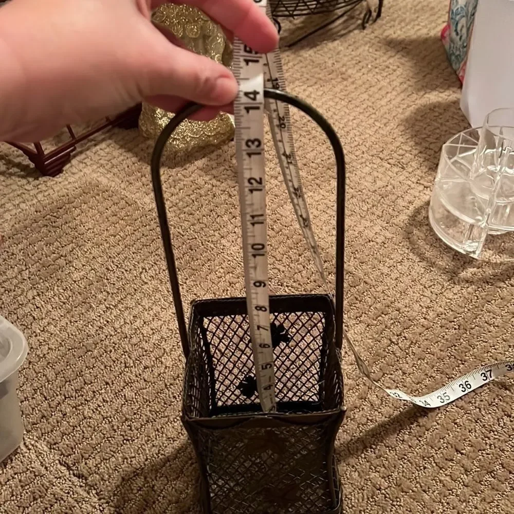 Home Accents Metal Wine Basket